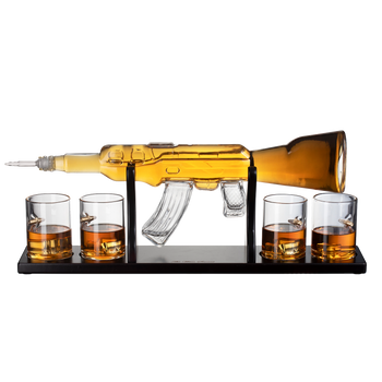 Gun Large Decanter Set Bullet Glasses - Limited Edition - 1000ml