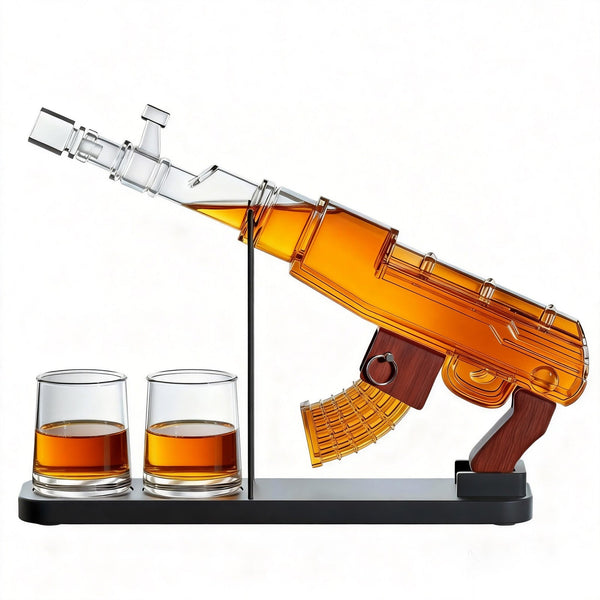 Gifts for Men Dad, Guns Whiskey Decanter Set for Men