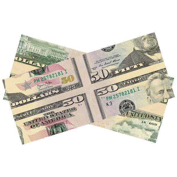 $50 Mis-Made Bill for Magicians
