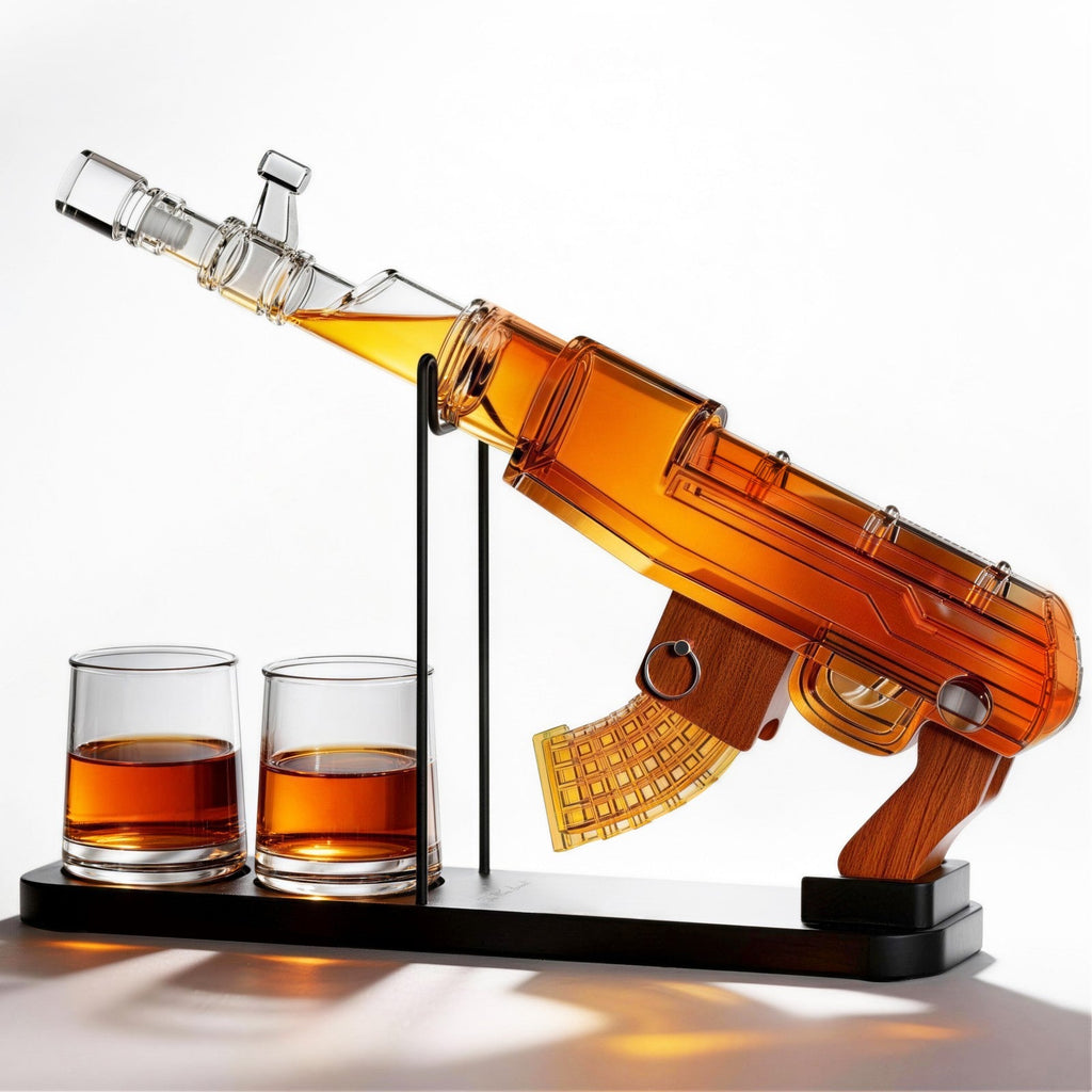 Gifts for Men Dad, Guns Whiskey Decanter Set for Men