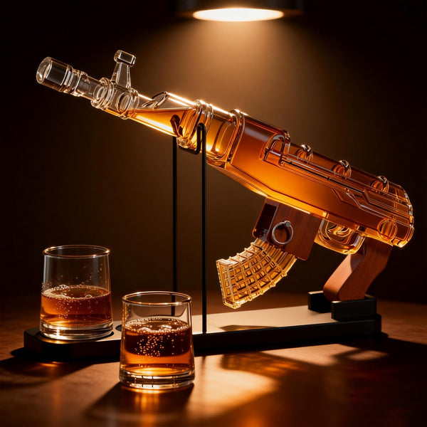 Gifts for Men Dad, Guns Whiskey Decanter Set for Men