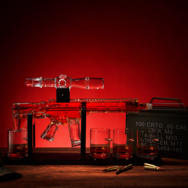 Whiskey Decanter Set - AR Limited Edition - 800 ml & 4 12oz
