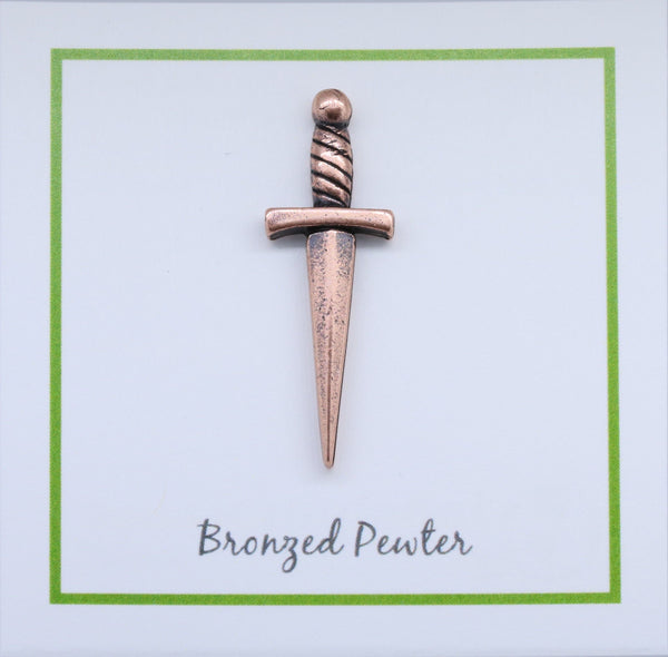 Dagger Copper Lapel Pin