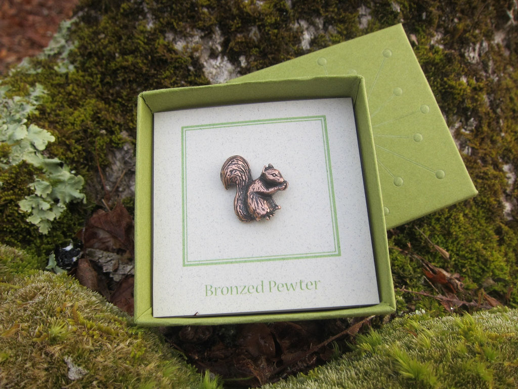 Squirrel Copper Lapel Pin
