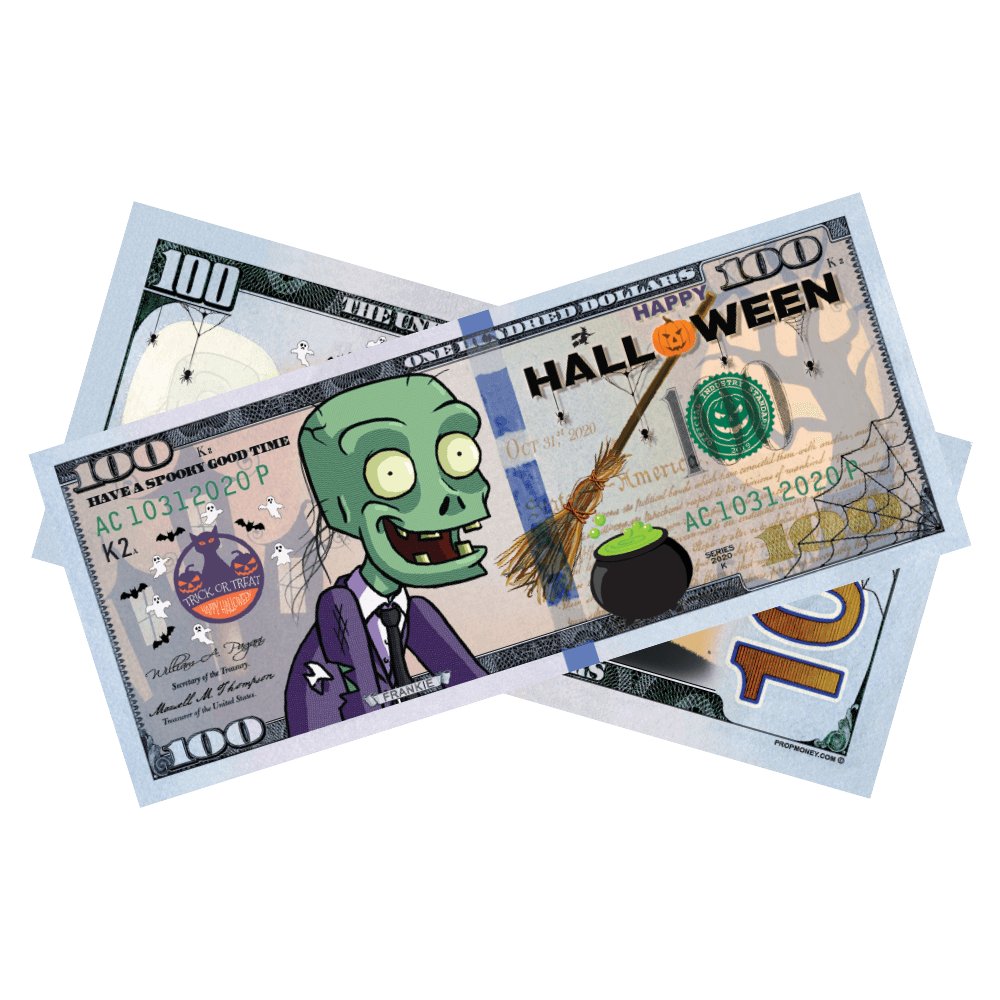 $100 Halloween Frankie Bills