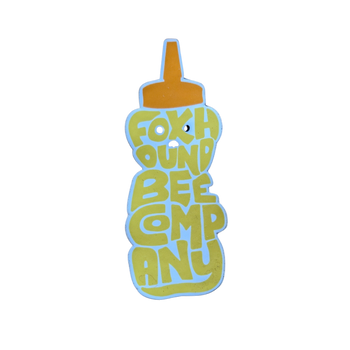 Honeybee Bear-Shaped Vinyl Sticker