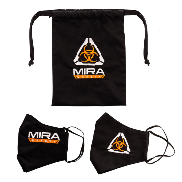 MIRA Safety Protective Safety Mask with Silverplus® Biocidal Technology (2 Pack)