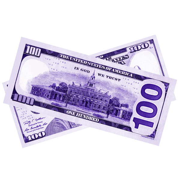 100x $100 New Series Purple Bills