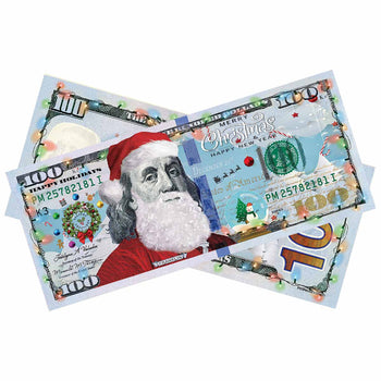 $100 Holiday Christmas New Year Bills