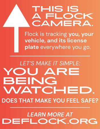 You are Being Watched  - deflock.me Vertical Yard sign