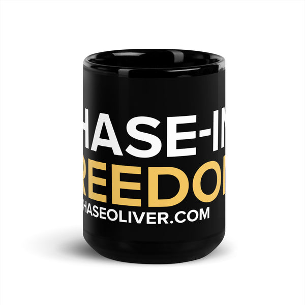 Chasing Freedom Black Glossy Mug