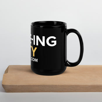 Chasing Liberty Black Glossy Mug - Proud Libertarian - Chase Oliver