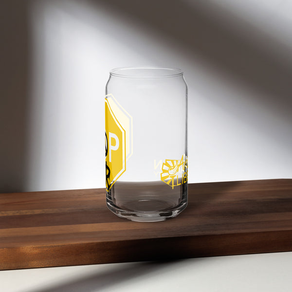 Stop War Arizona Libertarian Party Can-shaped glass