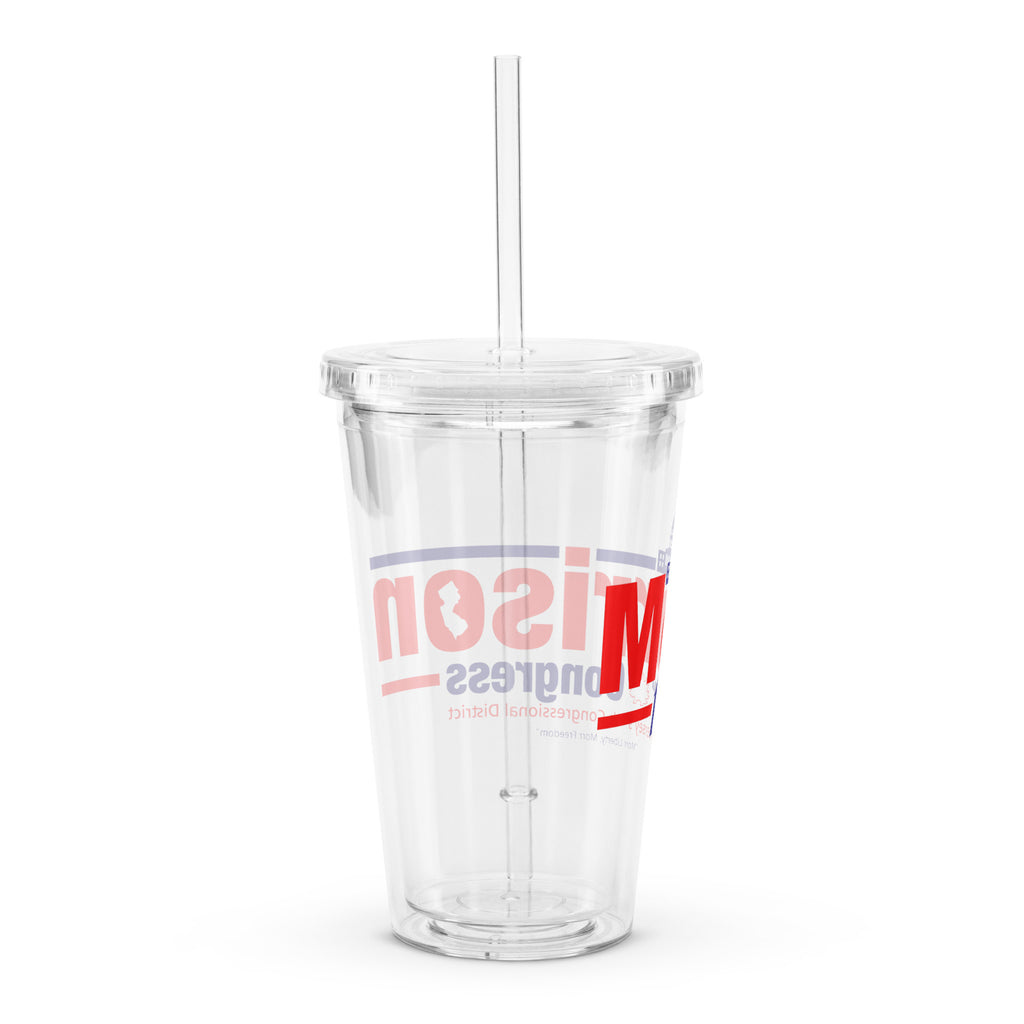 Morrison for New Jersey Clear plastic tumbler