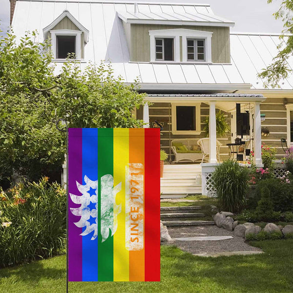 Libertarian Porcupine since 1971 LGBTQ Double Sided Flag 36" x 60"