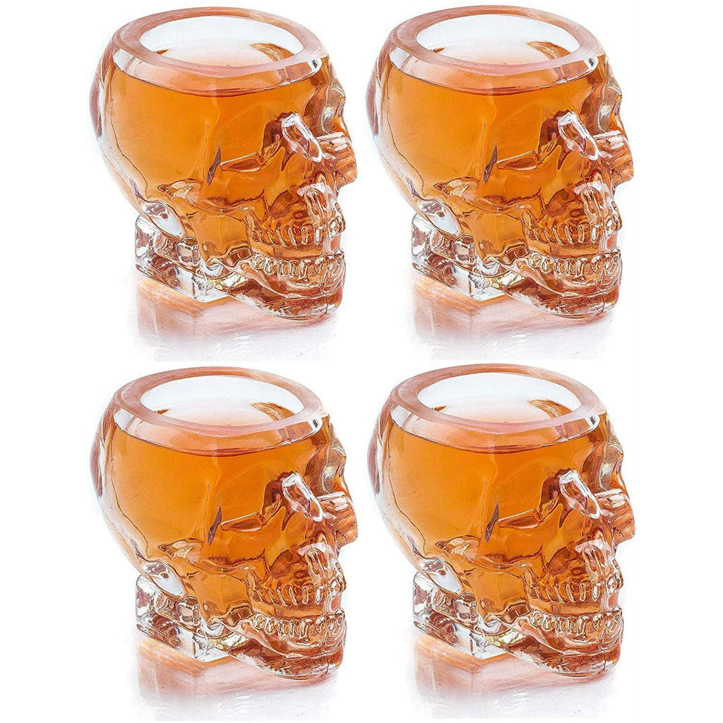 Monkey and Heroes Extra Large Skull Shot Glasses Set of 4