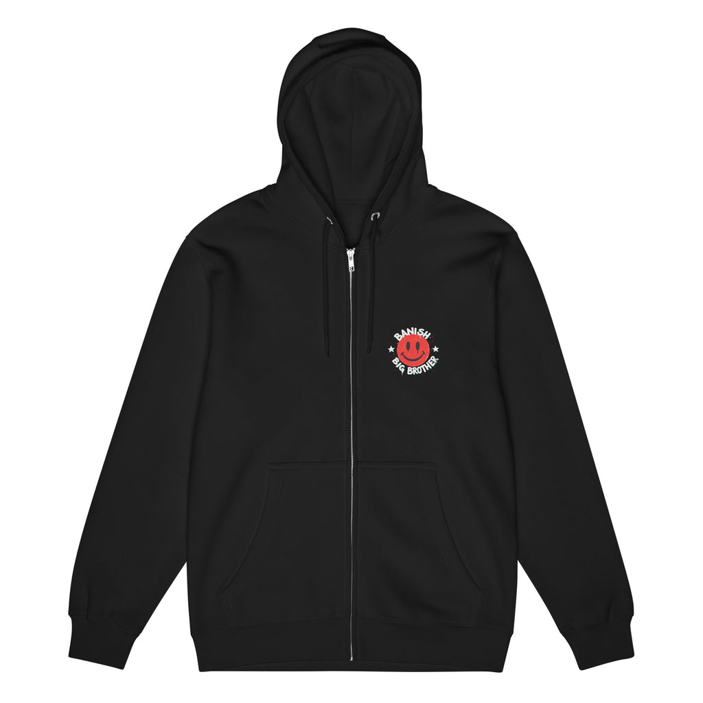 Sweet Smiley Zip-Up Hoodie (Dark)