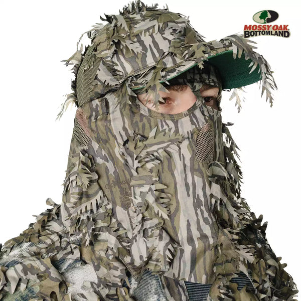 3D Leafy Camo Face Mask Ball Cap in Mossy Oak and Realtree (Adj, OSFM)