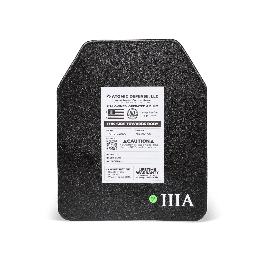 NIJ Level IIIA+ Body Armor Plates | ESAPI | Hard & Soft - Proud Libertarian - Atomic Defense