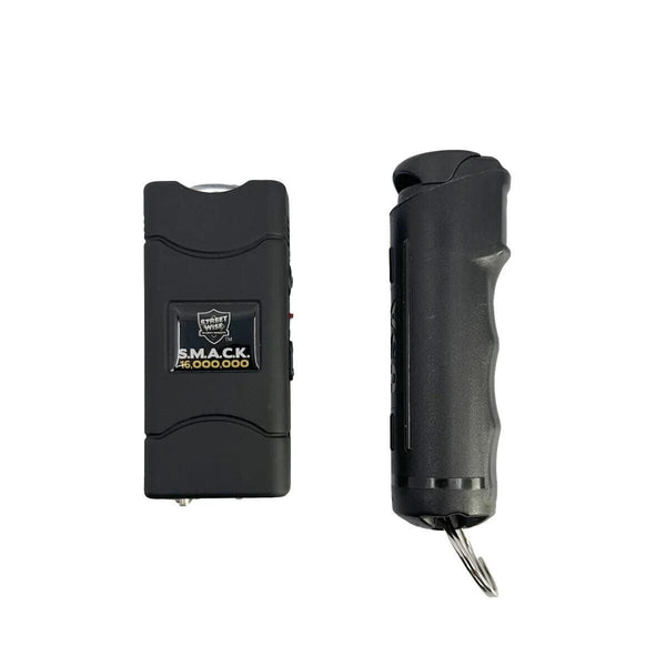 Pepper Spray and Stun Gun Self-Defense Keychain Set - Vibrant Pink