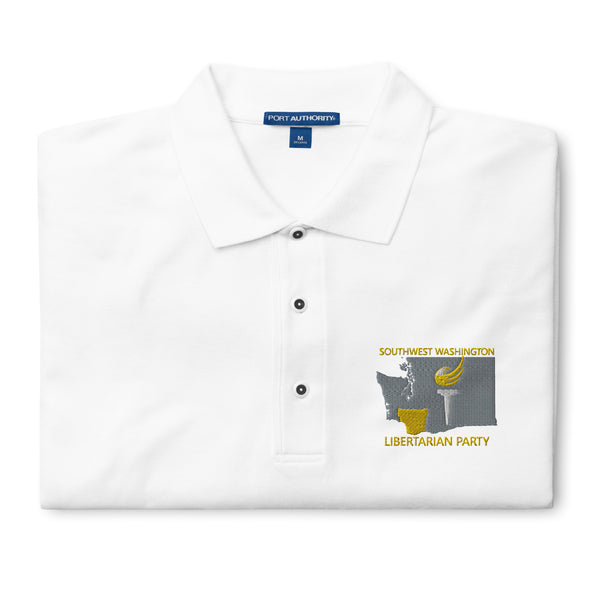 Southwest Washington Libertarian Party Men's Premium Polo - Proud Libertarian - Libertarian Party of Southwest Washington