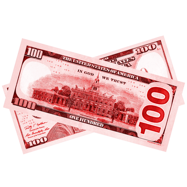 Red Prop Money Bills