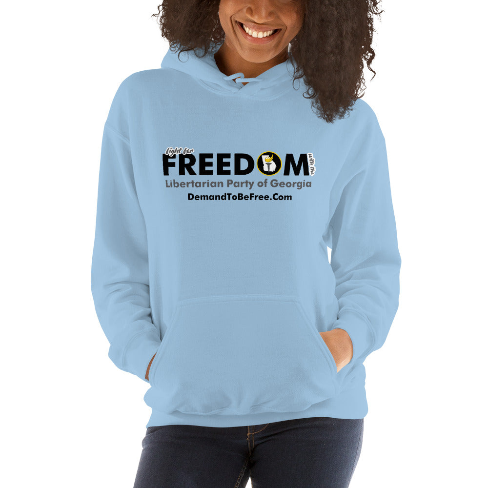 Fight for Freedom Libertarian Party of Georgia Unisex Hoodie - Proud Libertarian - Libertarian Party of Georgia