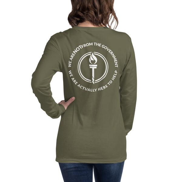 Libertarian Mutual Aid - We are not from the Government Long Sleeve Tee