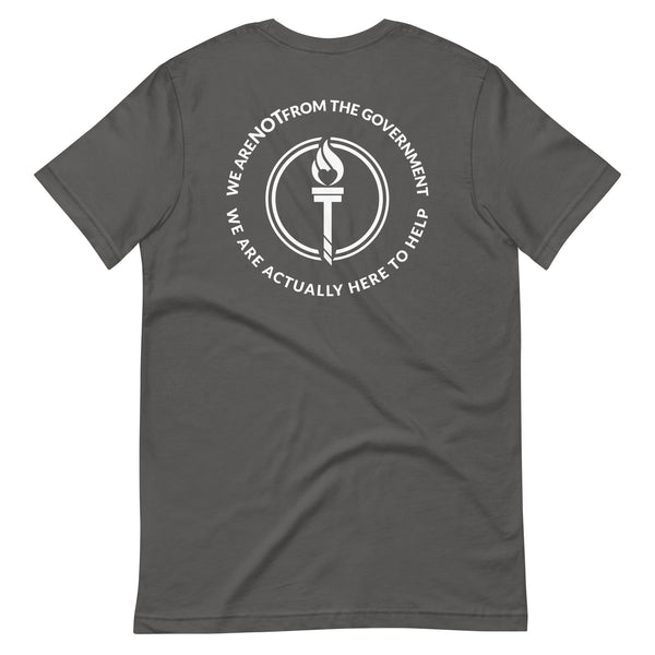 Libertarian Mutual Aid - We are not from the Government Unisex t-shirt