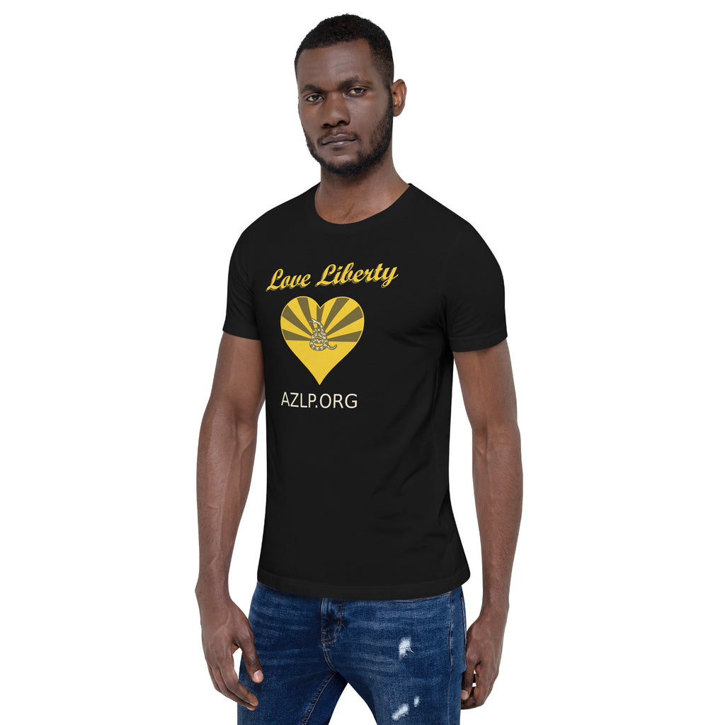 Love Liberty (Don't Tread) Arizona Libertarian Party Unisex t-shirt - Proud Libertarian - Libertarian Party of Arizona