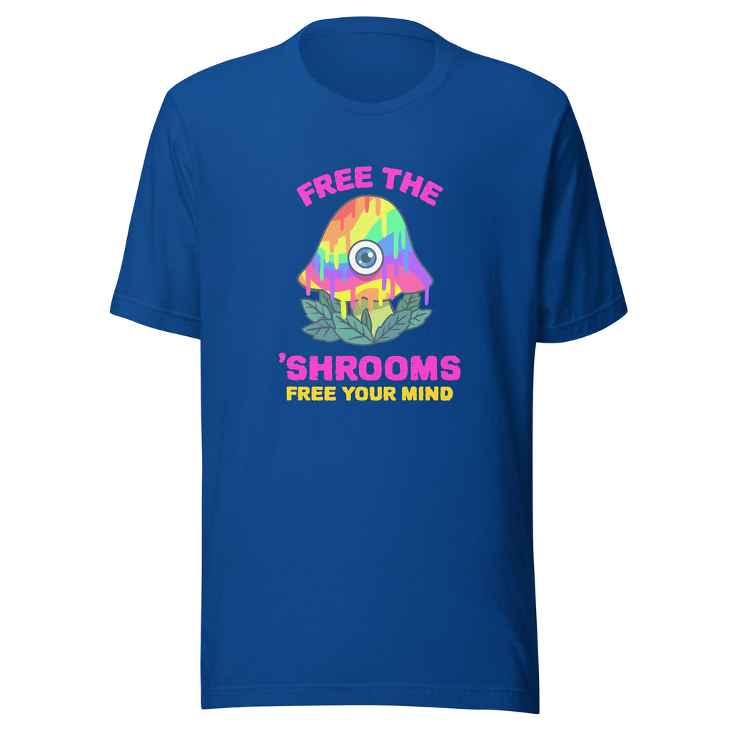 Free the 'Shrooms Free your Mind Short-Sleeve Unisex T-Shirt - Proud Libertarian - Peace Love Liberty