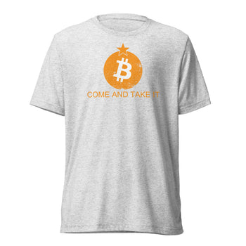 Come and Take it Bitcoin Distressed Tri-Blend t-shirt