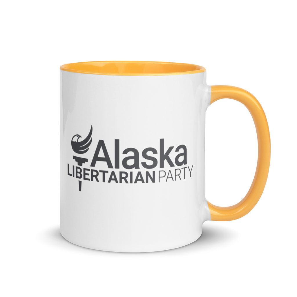 Bong Hits for Liberty Mug with Color Inside - Proud Libertarian - Alaska Libertarian Party