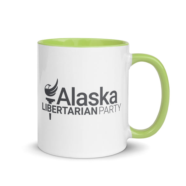 Bong Hits for Liberty Mug with Color Inside - Proud Libertarian - Alaska Libertarian Party