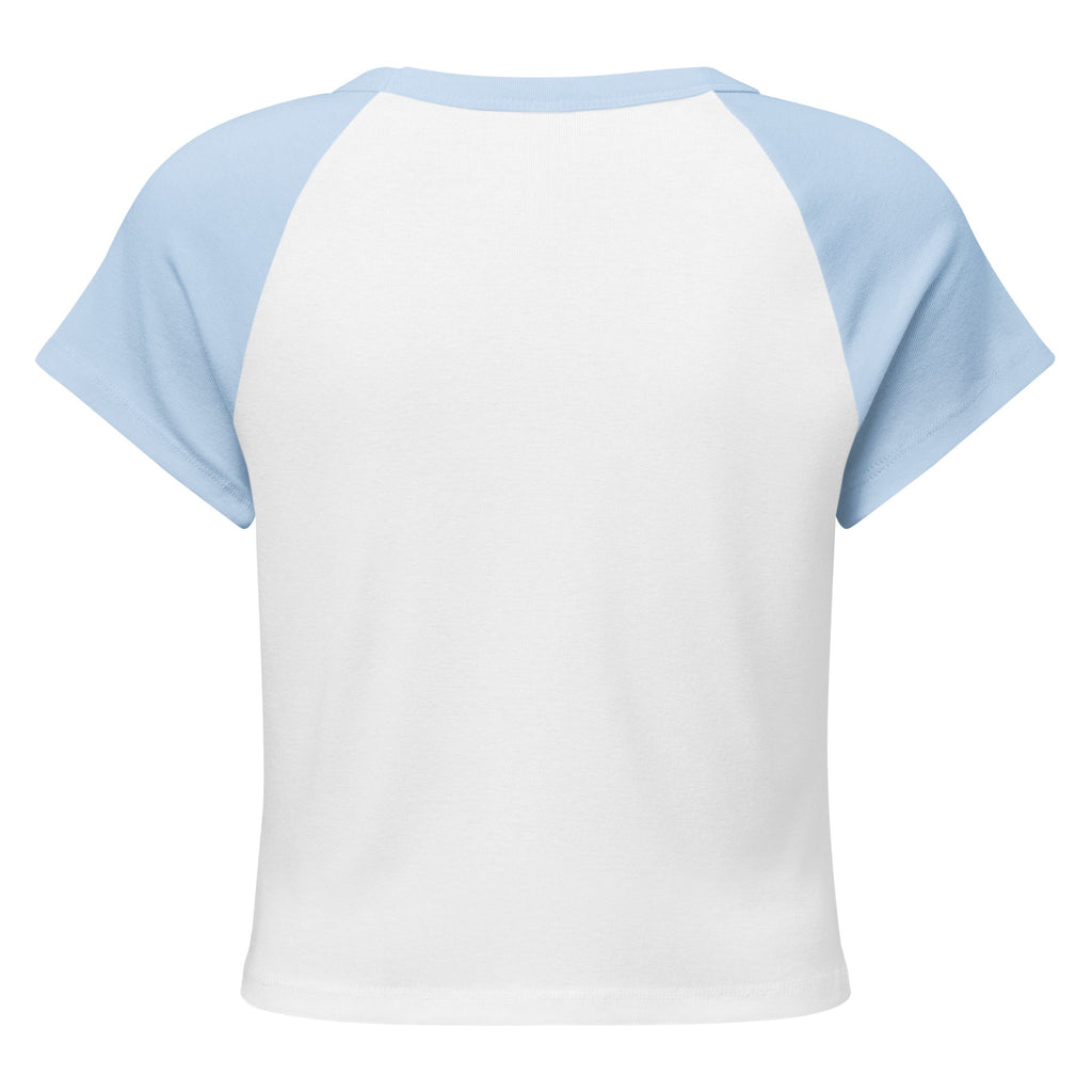 Mushmore Embroidered Women’s micro rib raglan baby tee