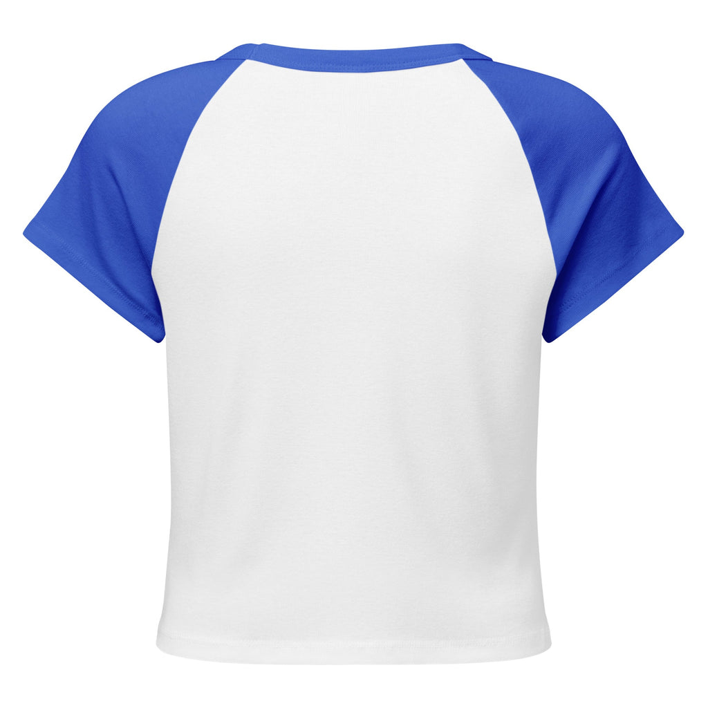 Mushmore Embroidered Women’s micro rib raglan baby tee