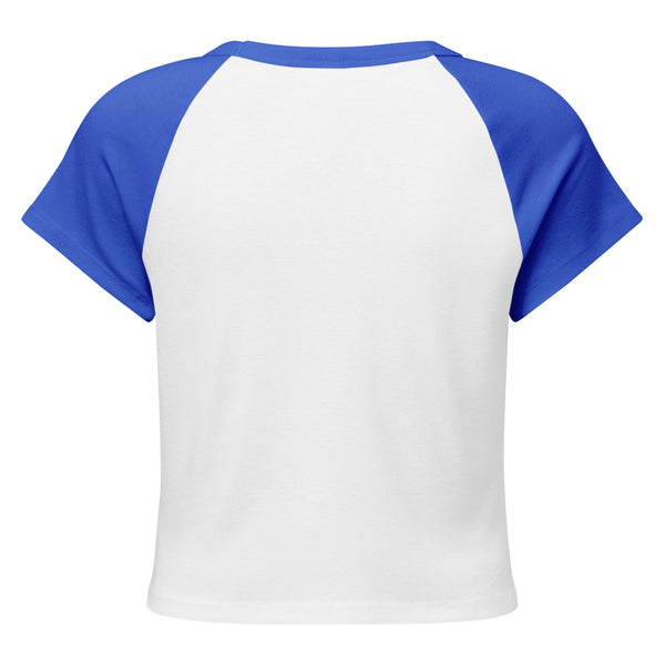 Mushmore Embroidered Women’s micro rib raglan baby tee