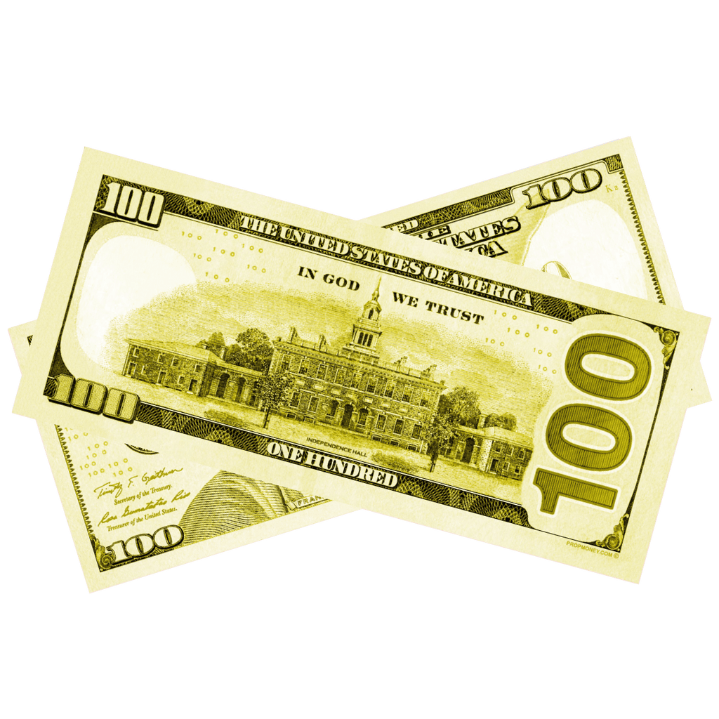 Yellow Prop Money Bills