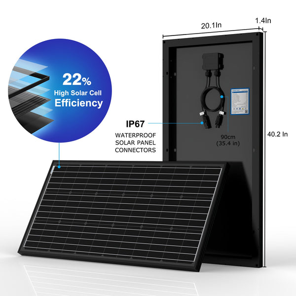 ACOPOWER Lithium Battery Mono Solar Power Complete System with Battery and Inverter for RV Boat 12V Off Grid Kit by ACOPOWER - Proud Libertarian - ACOPOWER