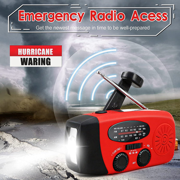 Storm Safe Emergency AM/FM/NOAA Weather Band Radio With Solar Flash Light And Built-in Phone Charger by VistaShops - Proud Libertarian - VistaShops