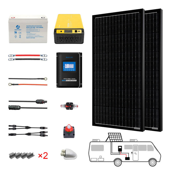 200W Mono Black RV Solar System by ACOPOWER - Proud Libertarian - ACOPOWER