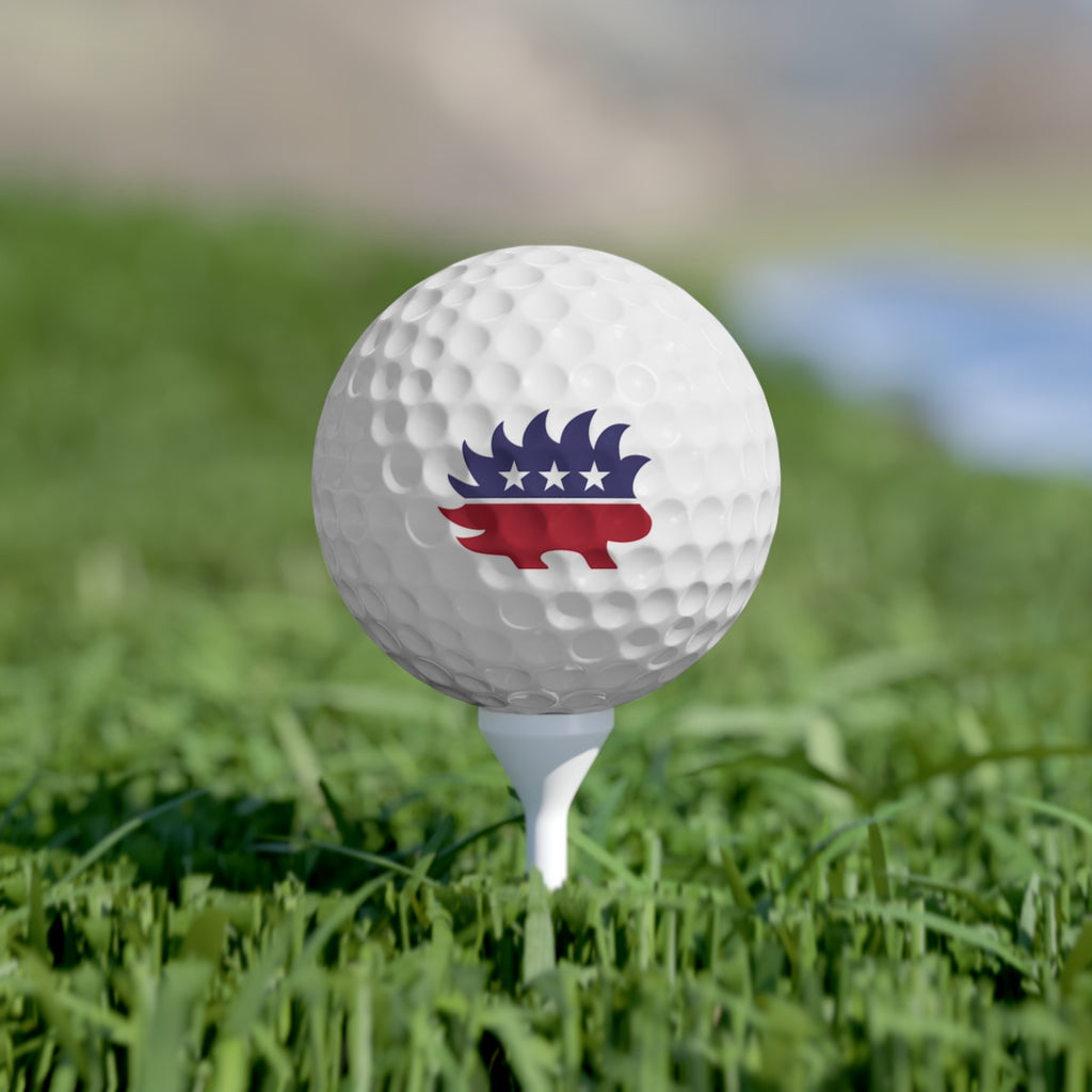 Libertarian Porcupine Golf Balls, 6pcs - Proud Libertarian - Printify