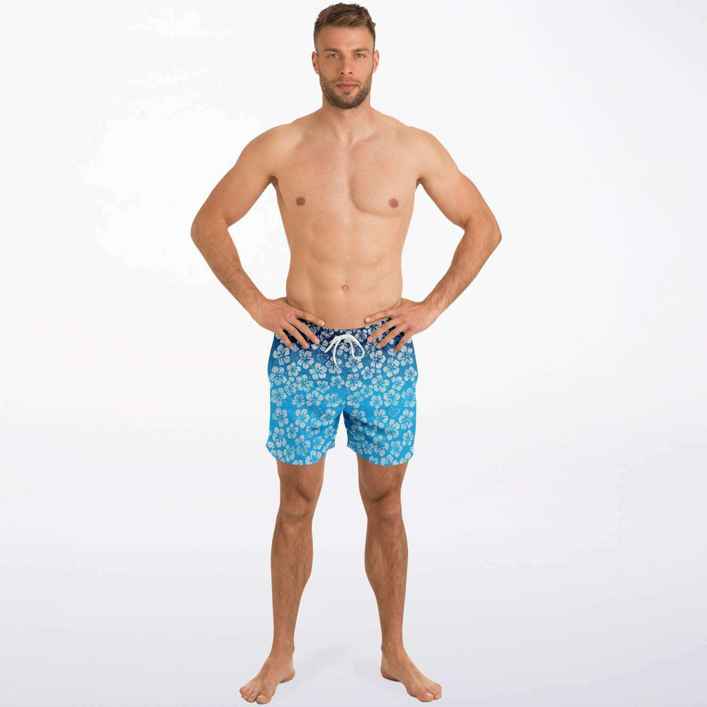 Alaska Libertarian Hawaiian Adult Swim Trunks - With Igloos and Porcupines - Proud Libertarian - Alaska Libertarian Party