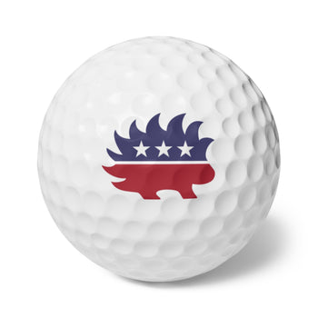 Libertarian Porcupine Golf Balls, 6pcs - Proud Libertarian - Printify