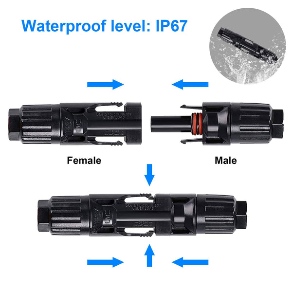 4 Pairs MC4 Connectors, Male/Female Solar Panel Cable Connectors by ACOPOWER - Proud Libertarian - ACOPOWER