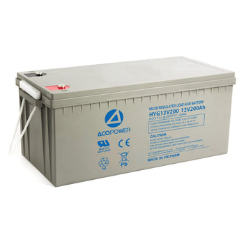 HYG12-200Ah Rechargeable Gel Deep Cycle 12V 200Ah Battery by ACOPOWER - Proud Libertarian - ACOPOWER