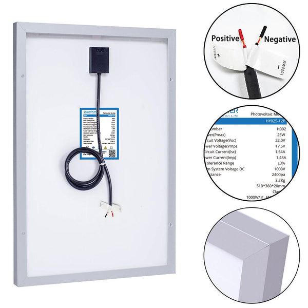 25W Off-grid Solar Kits, 5A charge controller with SAE connector by ACOPOWER - Proud Libertarian - ACOPOWER