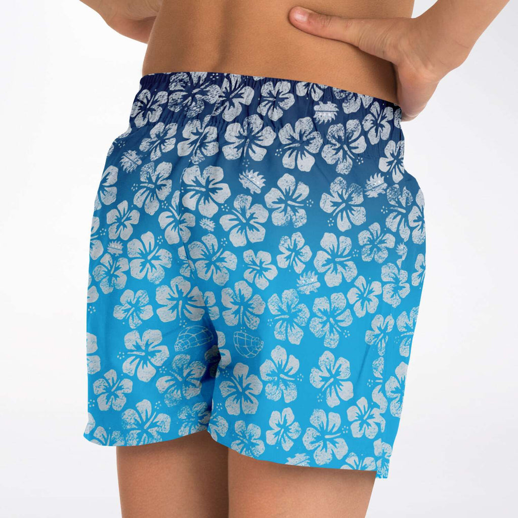 Alaska Libertarian Hawaiian Kids Swim Trunks - With Igloos and Porcupines - Proud Libertarian - Alaska Libertarian Party