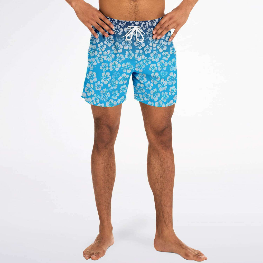 Alaska Libertarian Hawaiian Adult Swim Trunks - With Igloos and Porcupines - Proud Libertarian - Alaska Libertarian Party