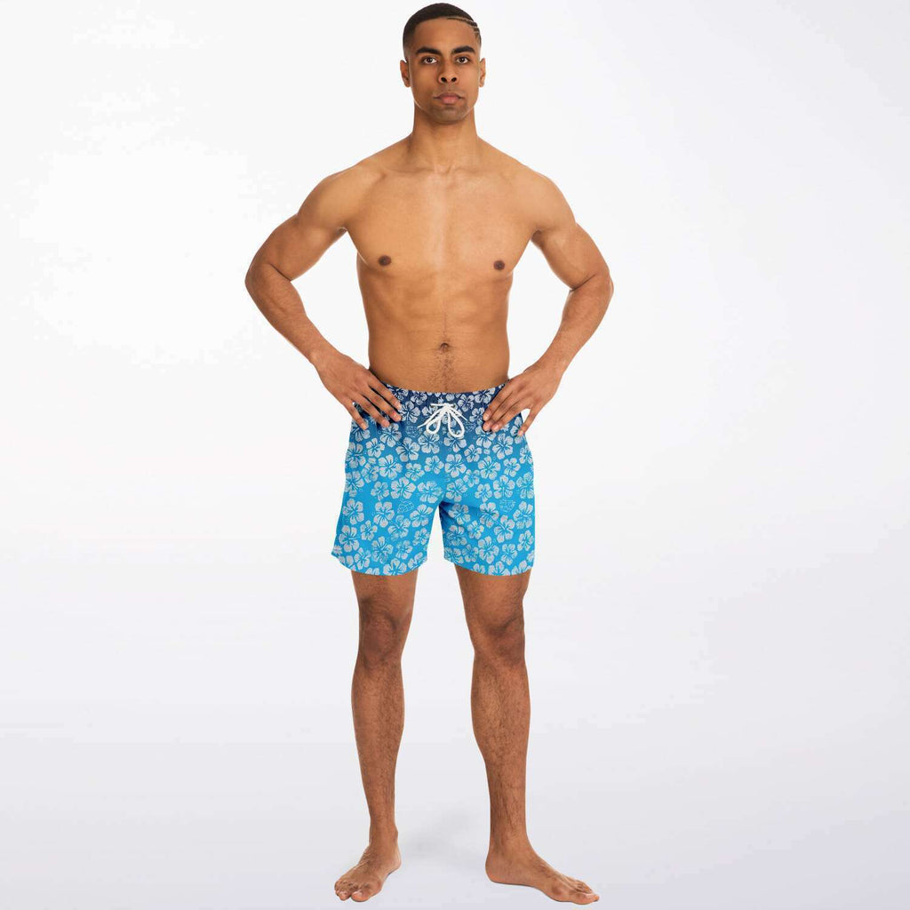 Alaska Libertarian Hawaiian Adult Swim Trunks - With Igloos and Porcupines - Proud Libertarian - Alaska Libertarian Party